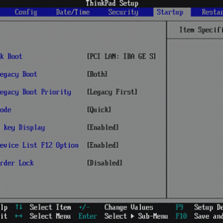 ThinkPad UEFI-Legacy Boot Priority
